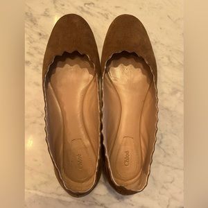 Size 36 Chloe ballet flats. Brown suede